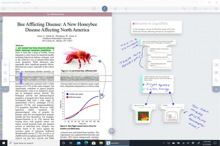 LiquidText (โปรแกรม LiquidText เชื่อมโยงข้อมูลเอกสาร ไฮไลท์เนื้อหา) : 