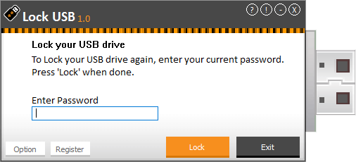 Lock USB (โปรแกรมล็อกรหัสผ่าน USB Flash Drive ป้องกันการเข้าถึงข้อมูล) : 