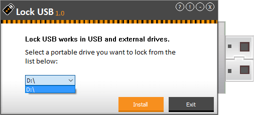 Lock USB (โปรแกรมล็อกรหัสผ่าน USB Flash Drive ป้องกันการเข้าถึงข้อมูล) : 