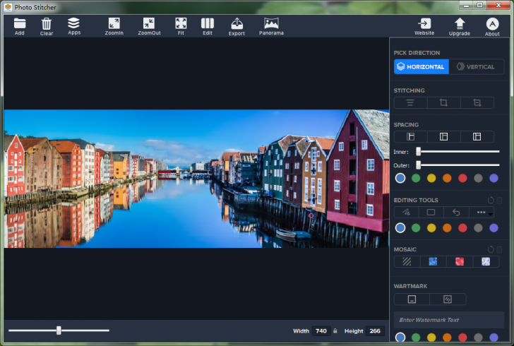 โปรแกรมรวมรูปภาพ Photo Stitcher