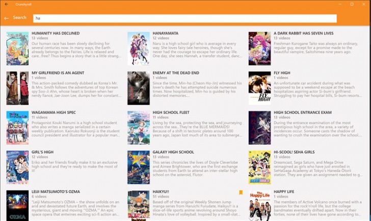 Crunchyroll (โปรแกรมดูแอนิเมชันญี่ปุ่น ศูนย์รวมการ์ตูนชื่อดังแบบถูกลิขสิทธิ์ออนไลน์) : 