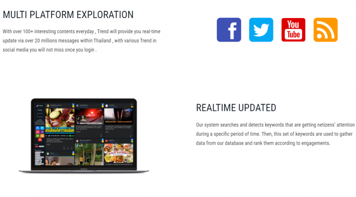 Wisesight Trend (โปรแกรมวิเคราะห์เทรนด์ธุรกิจชั้นนำในไทย) : 
