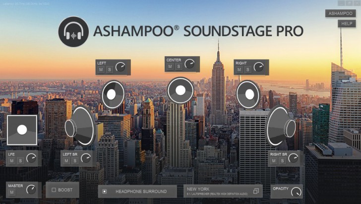 Ashampoo Soundstage Pro (โปรแกรมทำเสียง Surround หรือระบบเสียงรอบทิศทาง บน PC) : 