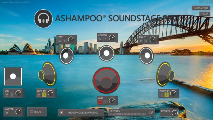 Ashampoo Soundstage Pro (โปรแกรมทำเสียง Surround หรือระบบเสียงรอบทิศทาง บน PC) : 