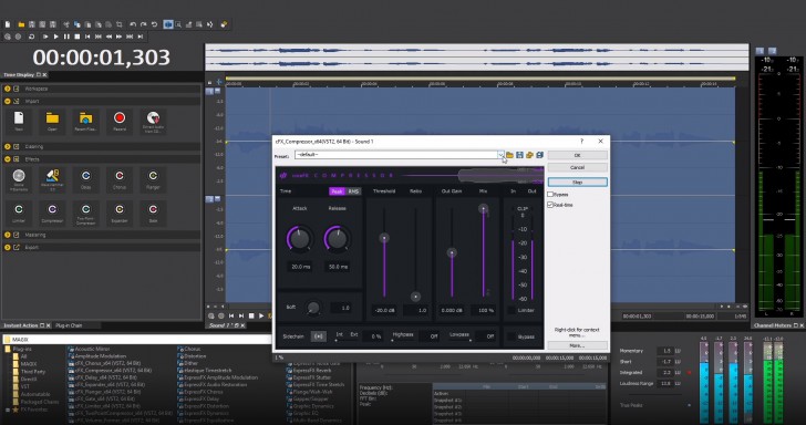 Sound Forge Pro (โปรแกรมตัดต่อเสียง ทำเพลง พร้อมเครื่องมือระดับโปร) : 