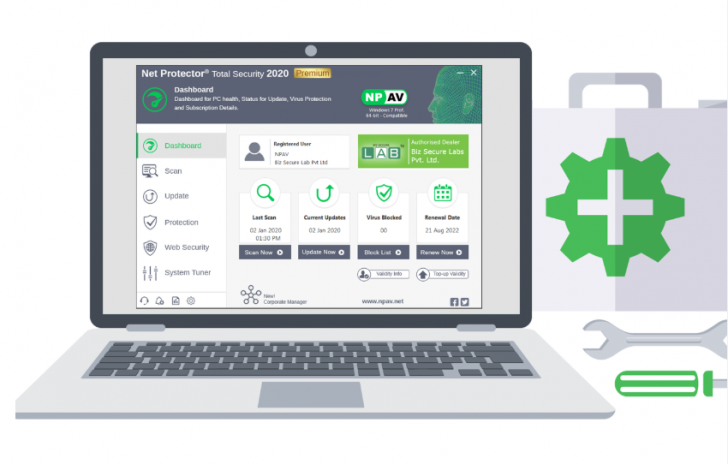 Net Protector Total Security (โปรแกรมแอนตี้ไวรัสสำหรับผู้ใช้งานในบ้าน)