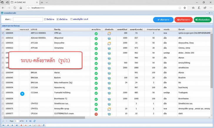 A-CLINIC (ระบบบริหารงานคลินิกรักษาโรค แบบครบวงจร ใช้งานผ่านเว็บไซต์) : 