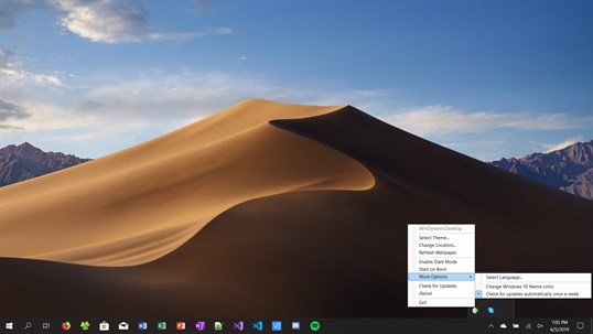 WinDynamicDesktop (โปรแกรมเปลี่ยนพื้นหลัง Windows ให้ปรับตามเวลากลางวันกลางคืน) : 