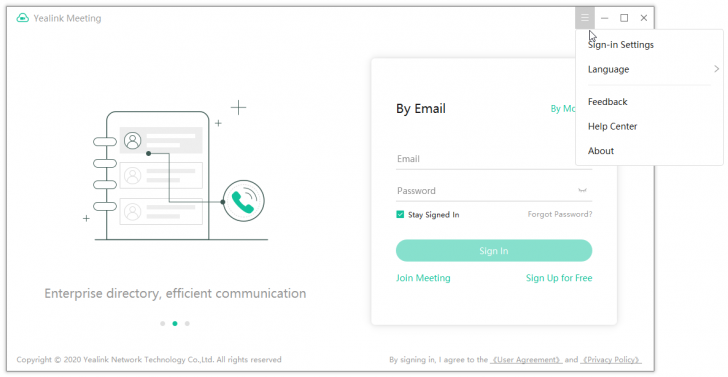 Yealink Meeting Client (โปรแกรมประชุมทางไกลแบบออนไลน์)