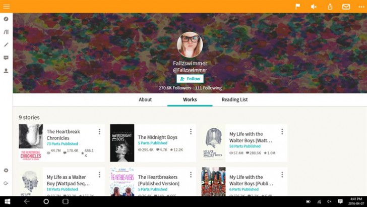 Wattpad (โปรแกรม Wattpad แหล่งอ่านหนังสือและนิยายแต่งเอง จากนักเขียนมือสมัครเล่น) : 