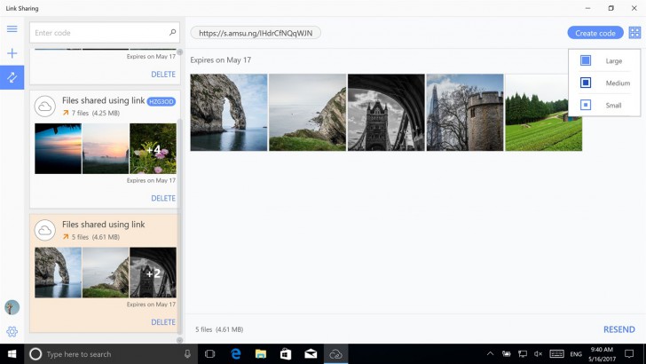 Link Sharing (โปรแกรม Link Sharing แชร์ไฟล์ รูปภาพ วิดีโอ Samsung ผ่านลิงก์) : 