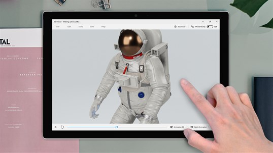 3D Viewer (โปรแกรม 3D Viewer เปิดดูโมเดลและแอนิเมชัน สามมิติ แบบ Real-time) : 