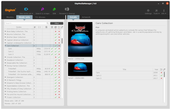 tinyMediaManager (โปรแกรม tinyMediaManager จัดการข้อมูลมีเดีย รายละเอียดภาพยนตร์) : 
