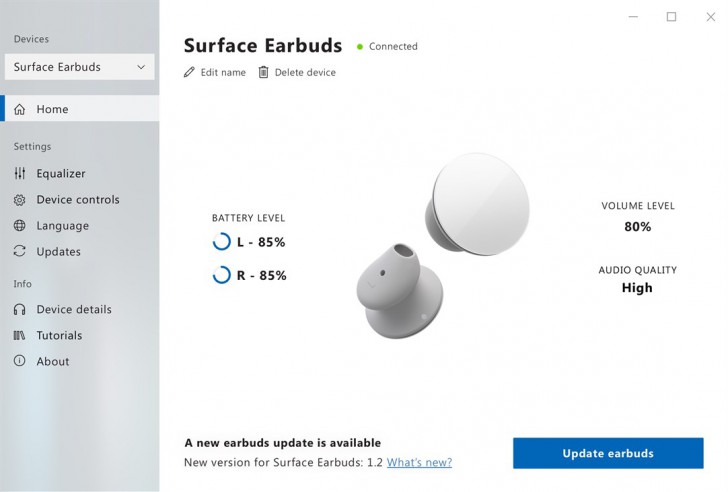 โปรแกรมเชื่อมต่อตั้งค่าหูฟัง Surface Audio