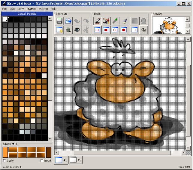 โปรแกรมวาดภาพพิกเซล JDraw โปรแกรมวาดภาพพิกเซล JDraw