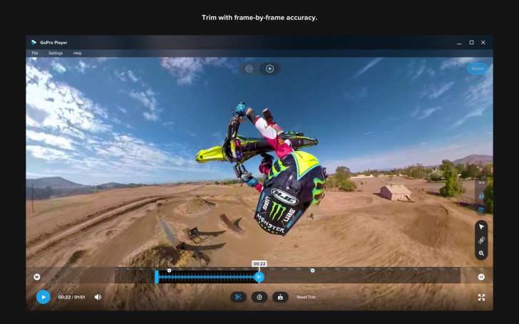 GoPro Player (โปรแกรมเล่นไฟล์วิดีโอ แก้ไขปรับแต่งวิดีโอ GoPro Max 360 องศา) : 