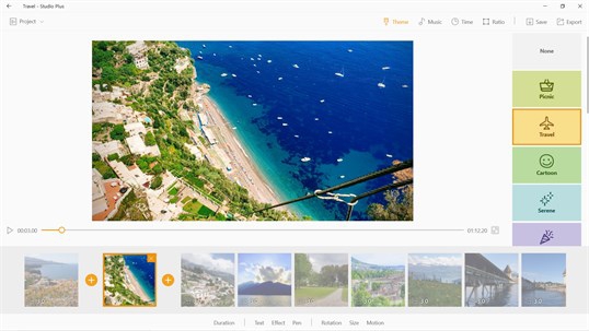 โปรแกรมตัดต่อวิดีโอแบบง่าย Studio Plus