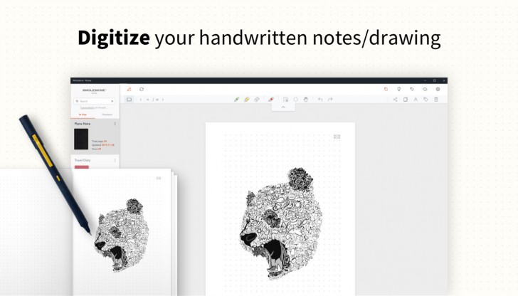 โปรแกรมจดบันทึกปากกาดิจิตอล Moleskine Notes