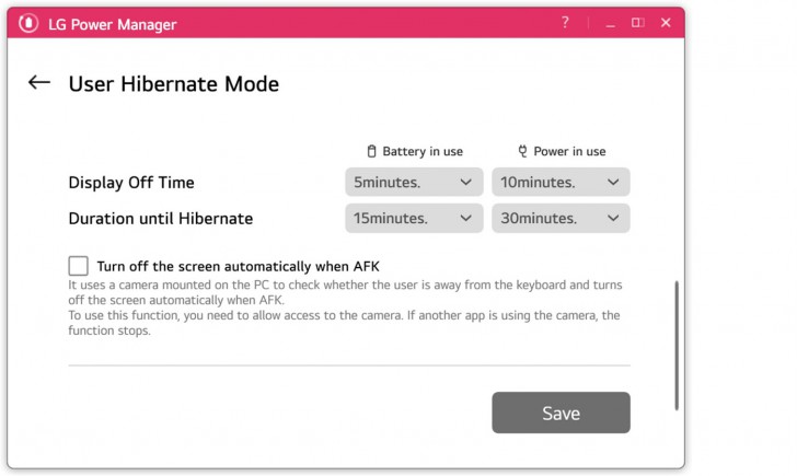 LG PowerManager (โปรแกรม LG PowerManager ถนอมพลังงาน จัดการแบตเตอรี่ จาก LG) : 