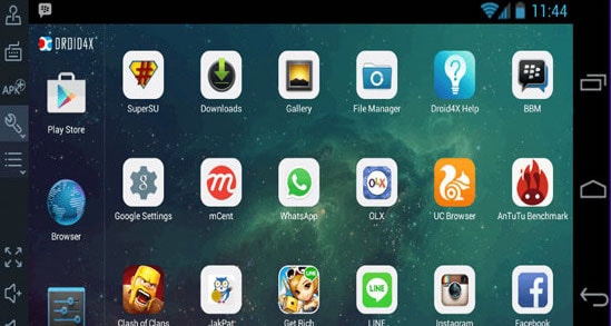 Droid4X (โปรแกรมเปิดแอป Android บนเครื่อง PC)