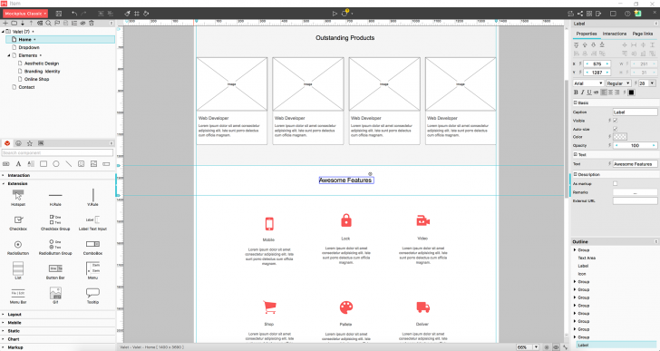 โปรแกรมออกแบบหน้าจอ Mockplus Classic