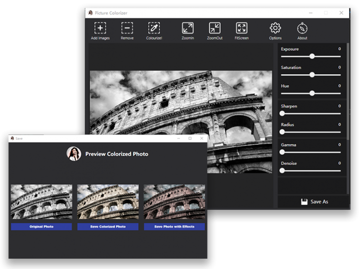 Picture Colorizer (โปรแกรม Picture Colorizer เปลี่ยนสีรูปขาวดำเป็นรูปสี BW to Color)