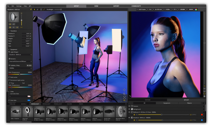 โปรแกรมจัดแสงสตูดิโอจำลอง set.a.light 3D