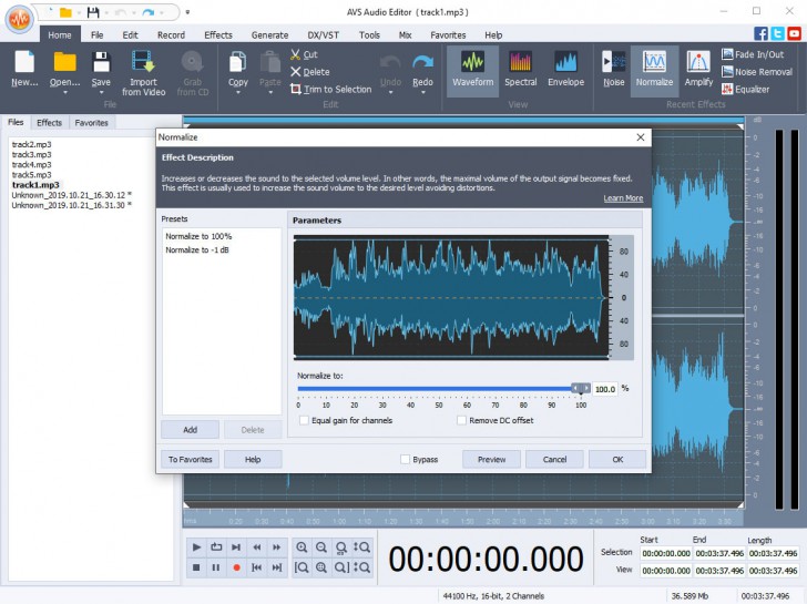 AVS Audio Editor (โปรแกรม แก้ไข ตัดต่อเสียง ขั้นเทพ) : 