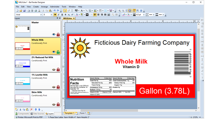 SEAGULL BarTender (โปรแกรมออกแบบ พิมพ์ และจัดทำบาร์โค้ด ครบวงจร)