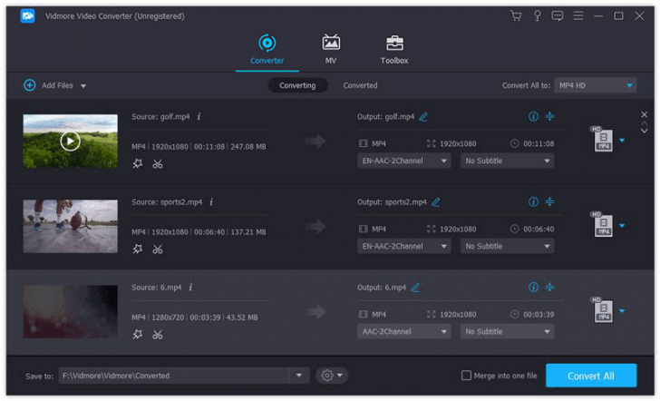 Vidmore Video Converter (โปรแกรม Video Converter เครื่องมือ แปลงไฟล์วิดีโอหลายนามสกุล) : 