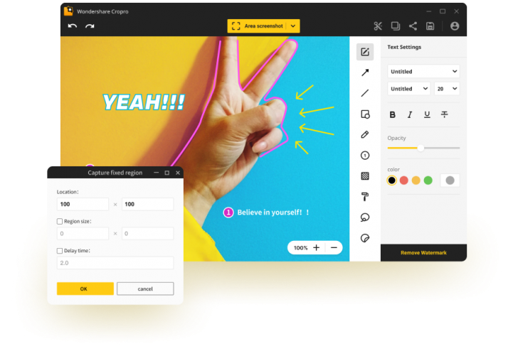 Wondershare Cropro (โปรแกรมจับภาพหน้าจอ แคปเจอร์หน้าจอ พร้อมตกแต่งและแก้ไขรูป)