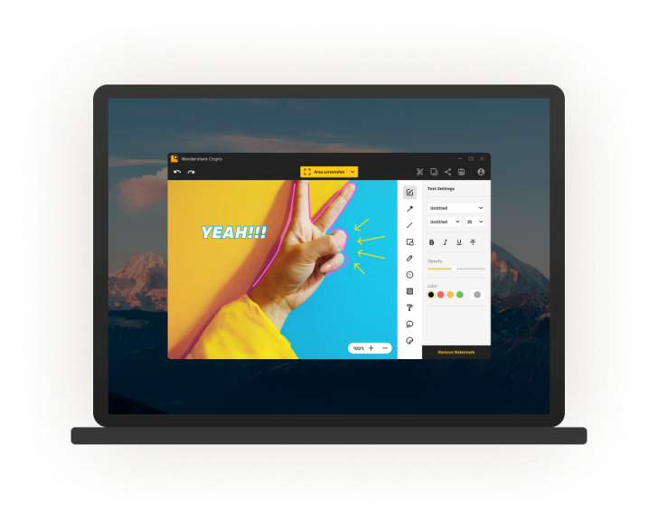Wondershare Cropro (โปรแกรมจับภาพหน้าจอ แคปเจอร์หน้าจอ พร้อมตกแต่งและแก้ไขรูป) : 