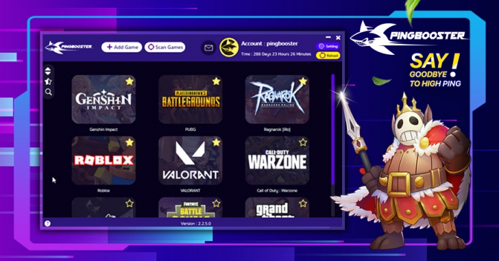 PingBooster (โปรแกรมลดค่า Ping แก้ปัญหาเกมส์แลค) : 