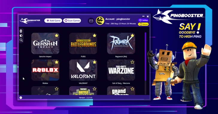 PingBooster (โปรแกรมลดค่า Ping แก้ปัญหาเกมส์แลค) : 