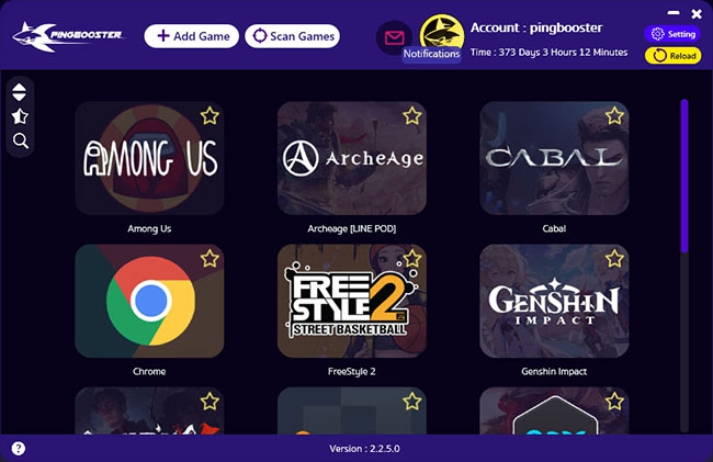 โปรแกรมลดค่าปิง PingBooster