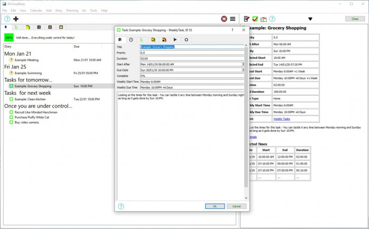 JXCirrus Diary (โปรแกรม JXCirrus Diary บันทึกรายการสิ่งที่ต้องทำ ไดอารี่สิ่งที่ต้องทำ) : 