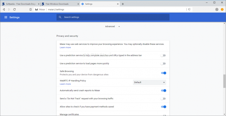 Maiar (โปรแกรม Maiar ท่องเว็บเบราว์เซอร์ เร็ว แรง ปลอดภัย) : 