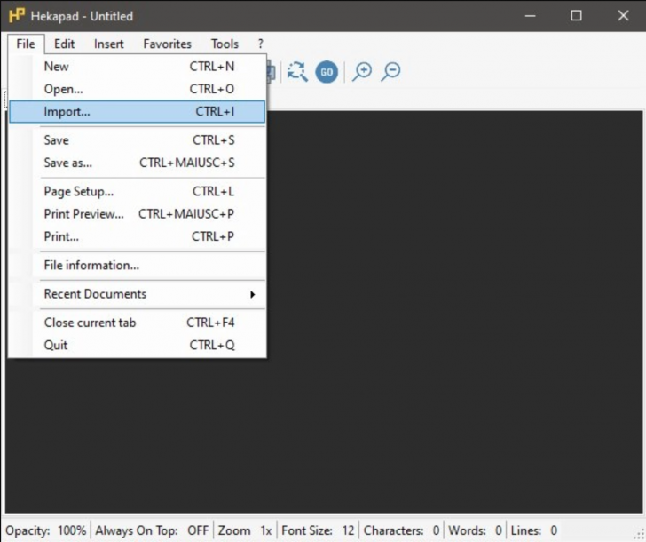 โปรแกรมแก้ไขข้อความ Hekapad