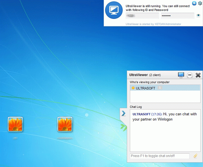 Ultra Viewer (โปรแกรมควบคุมคอมพิวเตอร์ระยะไกล ปลอดภัย ใช้ง่าย) Ultra Viewer (โปรแกรมควบคุมคอมพิวเตอร์ระยะไกล ปลอดภัย ใช้ง่าย)
