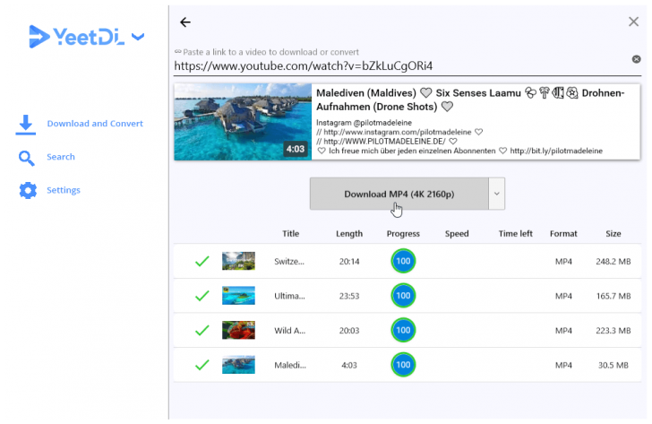 YeetDL (โปรแกรมดาวน์โหลดคลิป YouTube) : YeetDL (โปรแกรมดาวน์โหลดคลิป YouTube) :