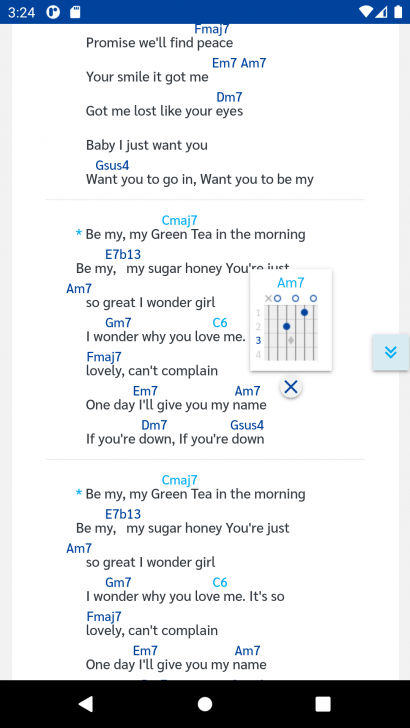 mechords # (แอปพลิเคชันคอร์ดเพลง ค้นหาคอร์ด สามารถเปลี่ยนคีย์ได้) : 