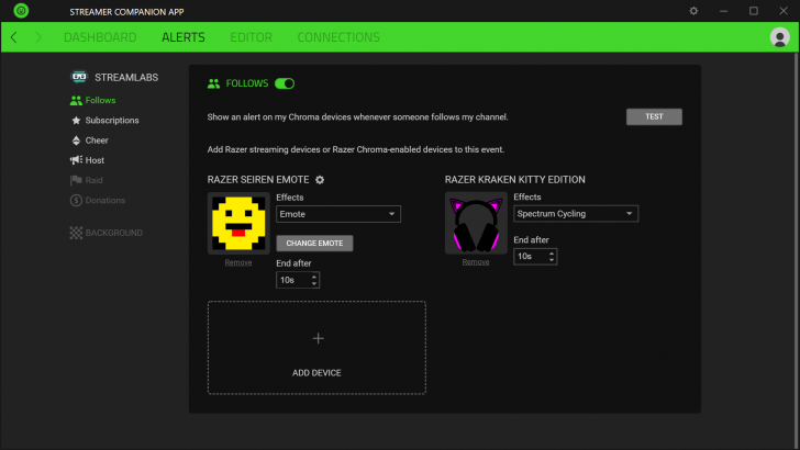Streamer Companion App (โปรแกรมควบคุมอุปกรณ์สตรีมมิ่งของ Razer) : 