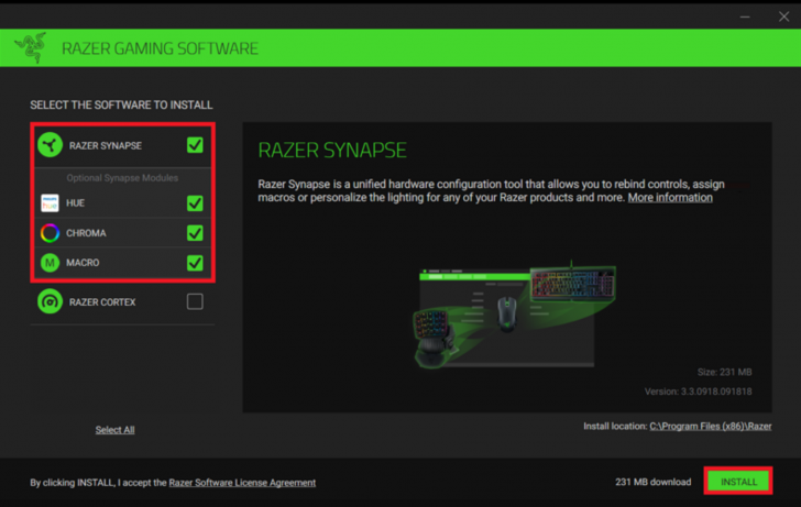 Razer Synapse (โปรแกรม Razer Synapse ปรับแต่งเกมมิ่งเกียร์ ของ Razer) : 