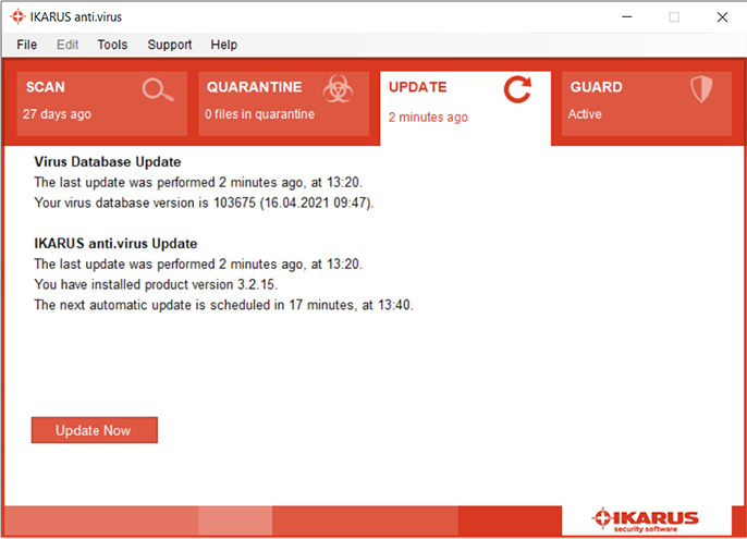 IKARUS (โปรแกรมแอนตี้ไวรัส ปลอดภัยทั้งบนคอมพิวเตอร์ และ บนมือถือ) : 