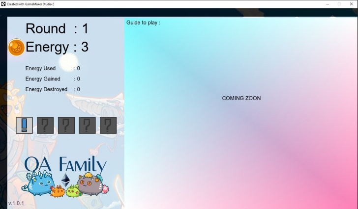 OA Axie infinity CalEnergy (โปรแกรมช่วยคำนวนจี้ในโหมดอารีน่า ของเกม Axie infinity) : OA Axie infinity CalEnergy (โปรแกรมช่วยคำนวนจี้ในโหมดอารีน่า ของเกม Axie infinity) :