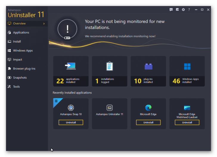 Ashampoo UnInstaller โปรแกรมลบไฟล์ ลบโปรแกรม