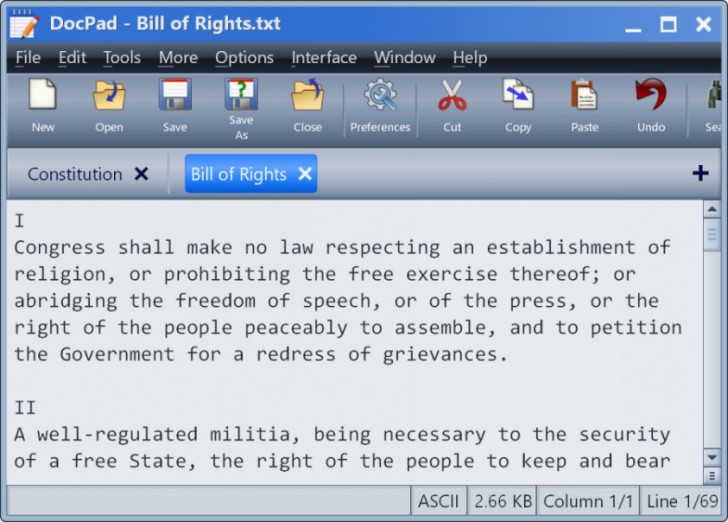 โปรแกรมจดบันทึกแก้ไขข้อความ DocPad