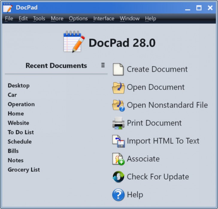 DocPad (โปรแกรม DocPad จดบันทึกข้อความ แก้ไขข้อความเหมือน NotePad) : 
