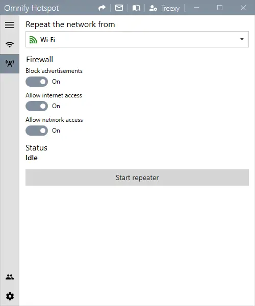 Omnify Hotspot (โปรแกรม Omnify Hotspot แชร์ไวไฟฮอตสปอต กระจายไวไฟบนคอมพิวเตอร์) : 