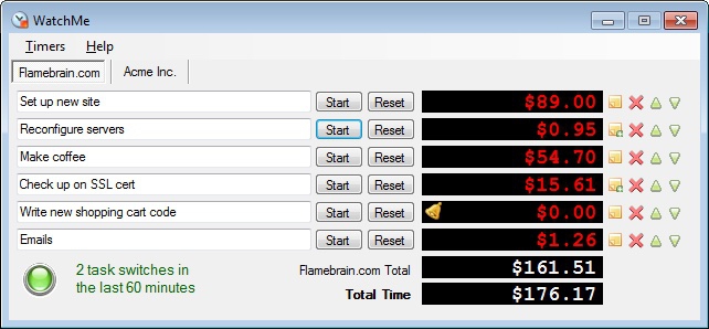 WatchMe (โปรแกรม WatchMe นับเวลาถอยหลัง จับเวลาพร้อมกันหลายอัน) : WatchMe (โปรแกรม WatchMe นับเวลาถอยหลัง จับเวลาพร้อมกันหลายอัน) :